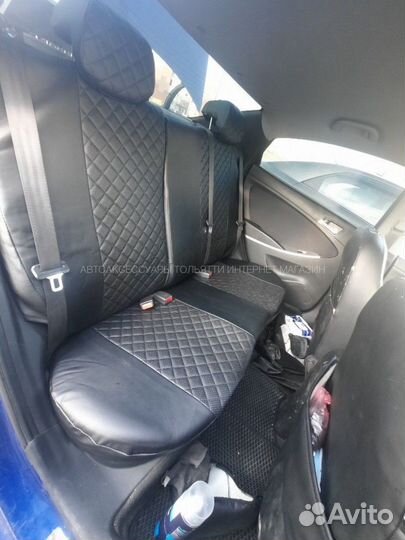 Солярис 2/Киа Рио 4 чехлы модельные экокожа ромб