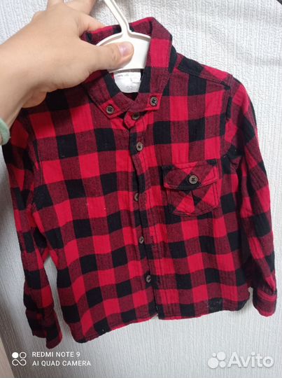 Рубашка в клетку детская