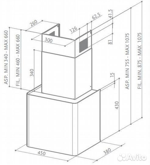 Вытяжка faber lithos EG6 WH LED A45 335.0533.565