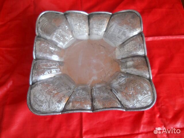 Поднос самоварный и ваза винтаж