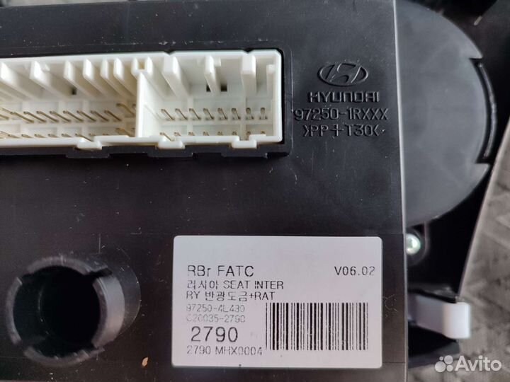 Панель управления отопителем салона Solaris