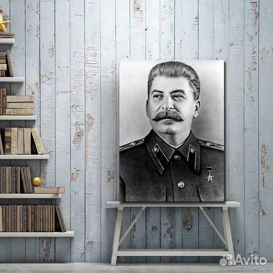 Портрет Сталина на холсте 50х70
