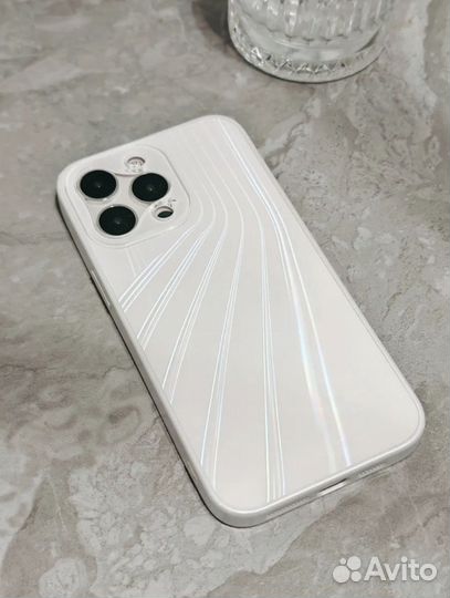 Чехол на iPhone 15 pro max с принтом блестящий