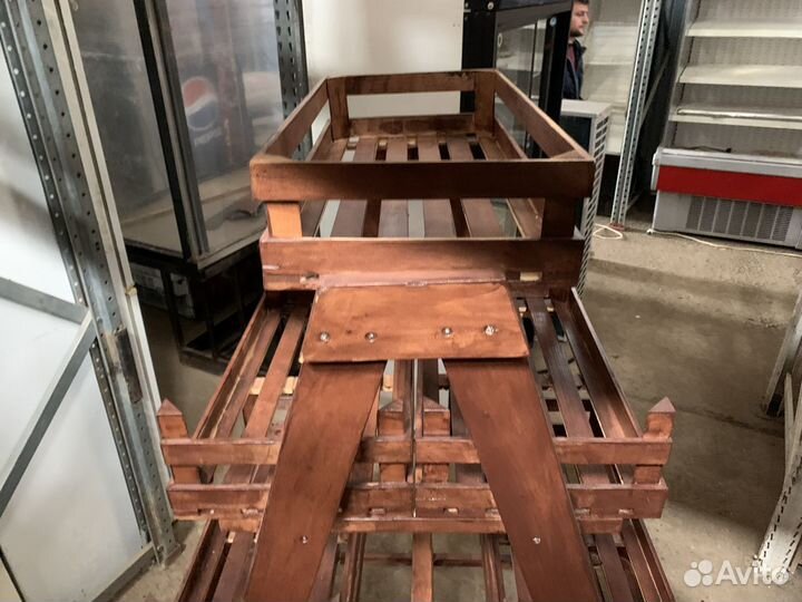 Стеллаж островной двухсторонний деревянный 70х170