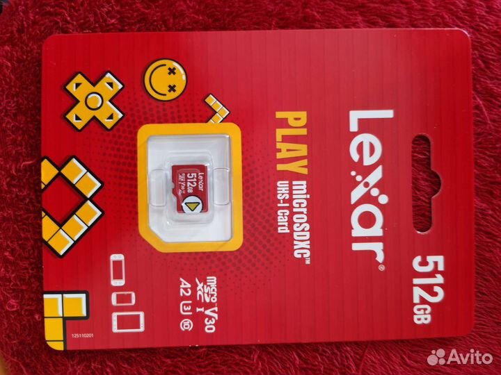 Карта памяти MicroSD Lexar 512 gb. Nintendo