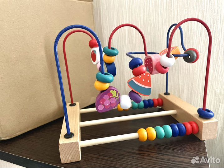 Лабиринт со счетами/Развивающие деревянные игрушки