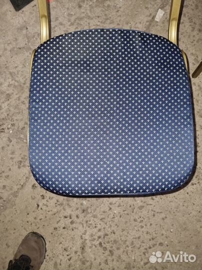 Стул синий золото мягкий 42/46/92