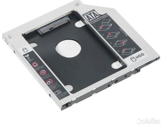SATA адаптер optibay 9.5 mm для установки дополнит