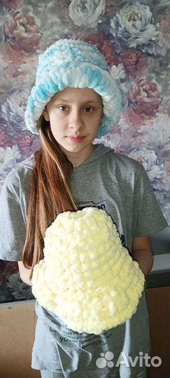 Вязаная Панама для девочки