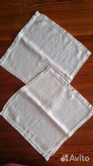 Салфетки-лён 35x35 Полотенце вафельн.ссср/Белые