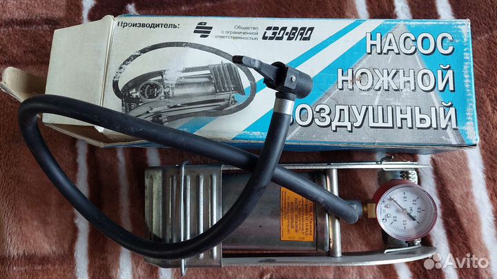 Насос ножной воздушный с манометром