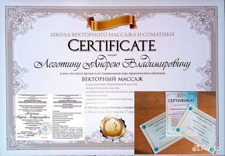 Массаж спины