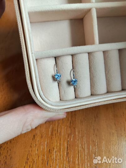 Серьги из серебра с фианитом, гранатом, аметистом