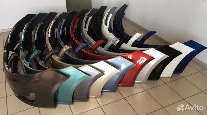 Бампер передний на Kia Rio 3