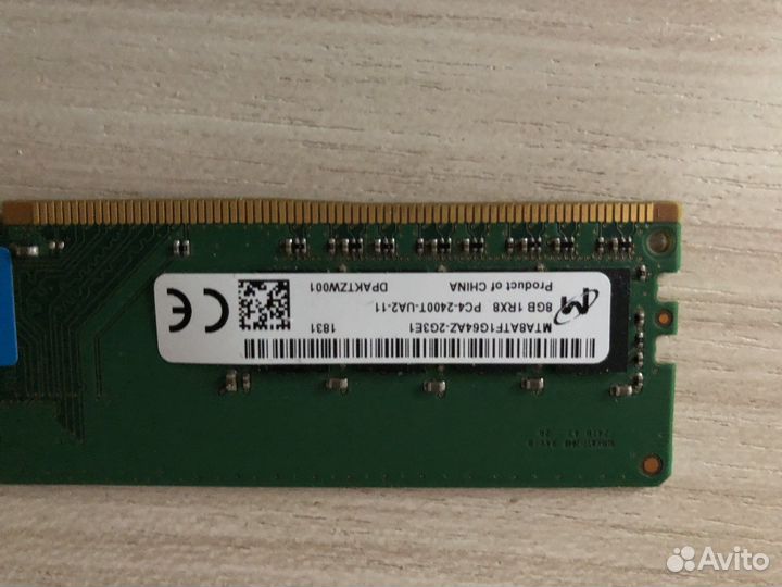 Оперативная память ddr4 8gb crucial 2400