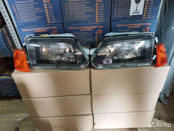 Передние фары Ваз 2114 Black, под Бош