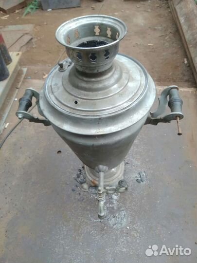 Советский самовар на углях