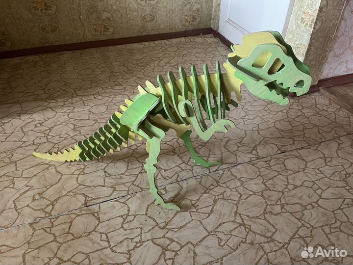Тираннозавр из дерева модель сборная большая
