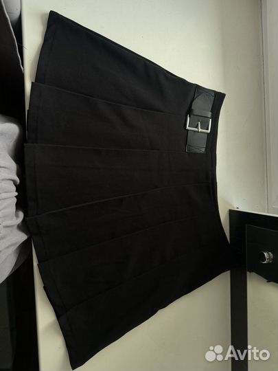 Юбка черная мини zara