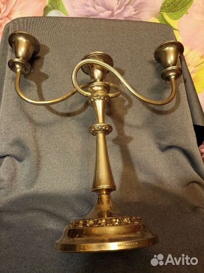 Подсвечник старинный посеребрение