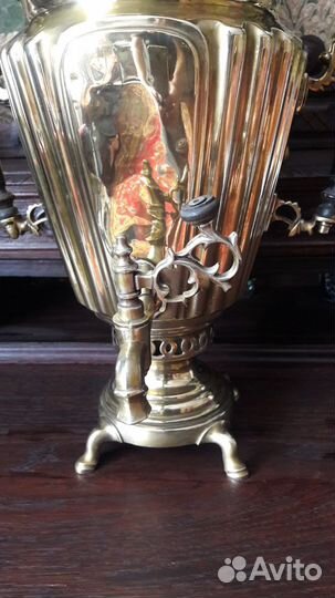 Антикварный угольный самовар Салищев, Цыган