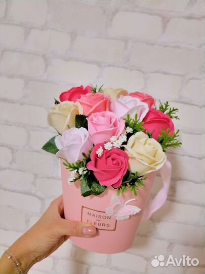 Композиции из мыльных роз