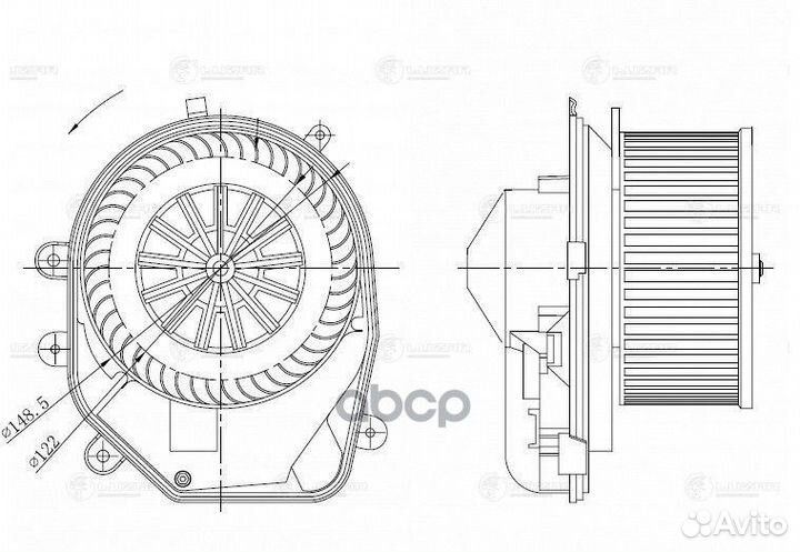 Э/вентилятор отоп. для а/м VW Passat B5 (96) /A