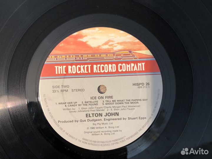 Elton John Ice On Fire lp, UK