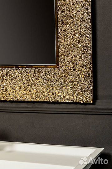 Boheme Aura 536 Зеркало с рамой из хрустального стекла, Золото, с подсветкой 60х90