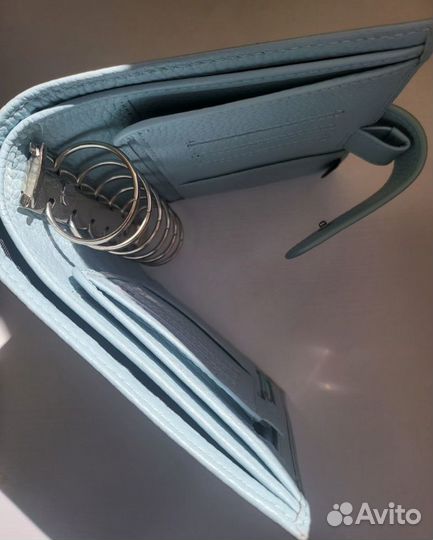 Кожаный ежедневник на кольцах