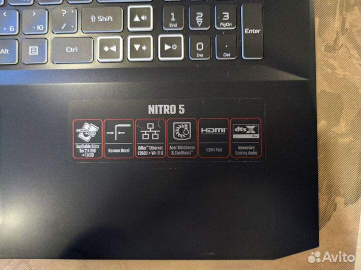 Игровой ноутбук Acer Nitro 5 (RTX 3060,16 GB,1 TB)