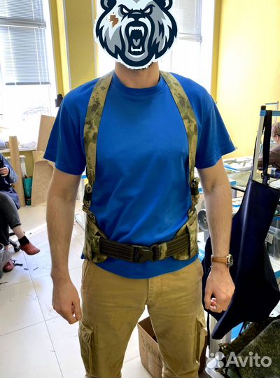 Боевой пояс с баллистическим пакетом и лямками Бр1