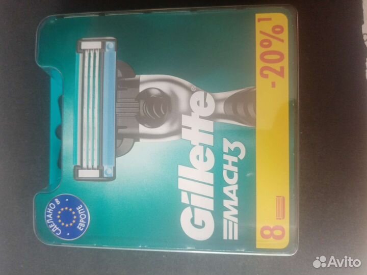 Кассеты gillette mach3 8 шт