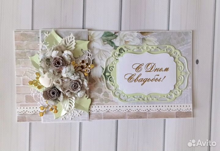 Свадебный конверт ручной работы