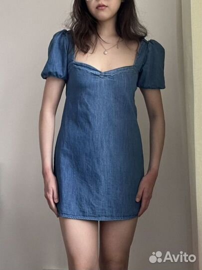 Джинсовое платье zara M