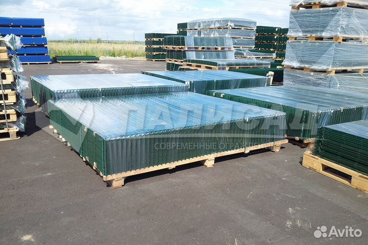 Сетка для забора 2030х2500мм RAL6005