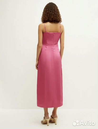 Платье женское летнее вечернее розовое 46р zarina