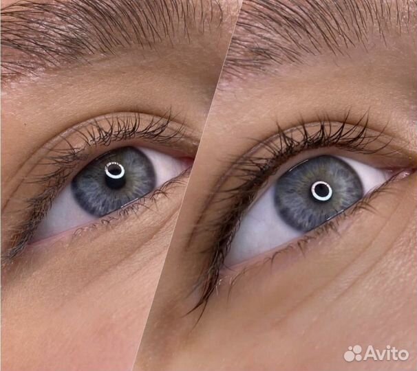 Перманент ламинирование ресниц брови