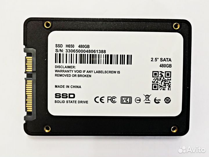 SSD накопитель 480 Gb, новый
