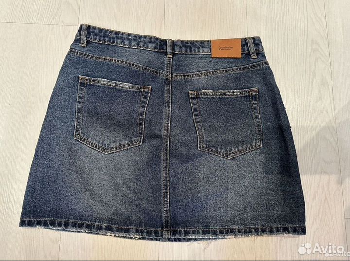 Джинсовая юбка stradivarius