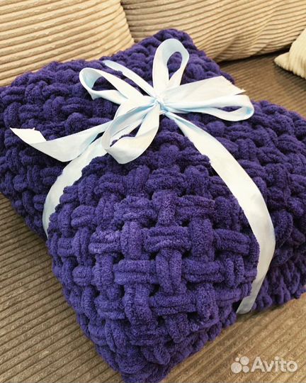 Плед детский вязаный ручная работа