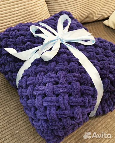 Плед детский вязаный ручная работа