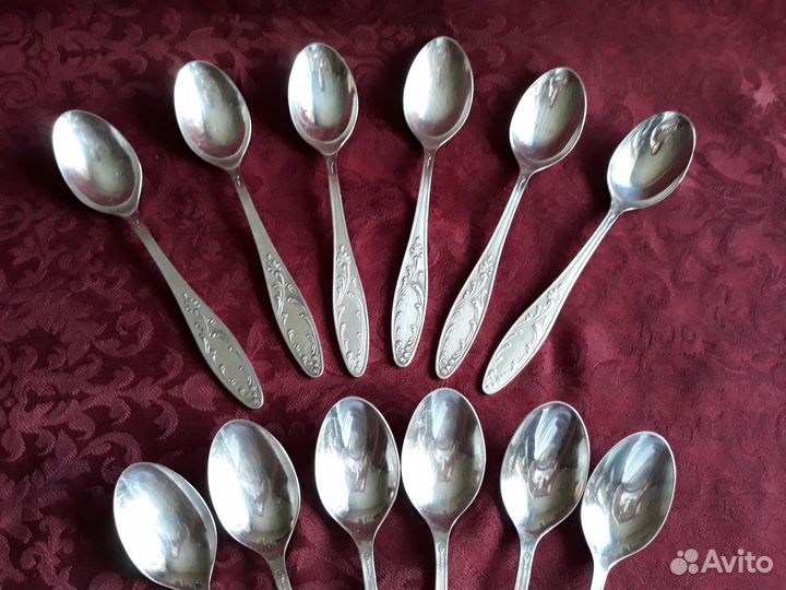 Ложки чайные и кофейные мельхиор советские