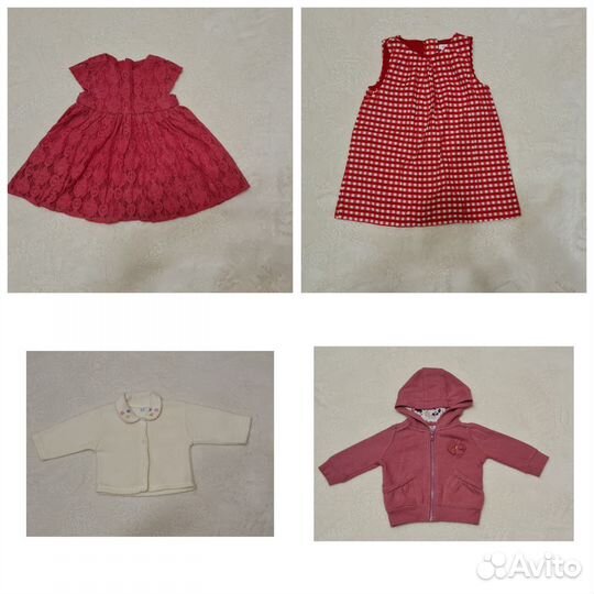 Детские вещи для девочки пакет 34 шт. 68-74-80 см