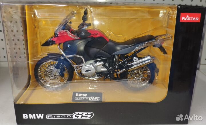 Новый мотоцикл BMW Красный Rastar 1:9