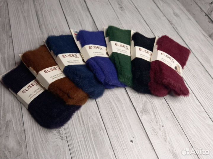 Носки из шерсти норки тёплые