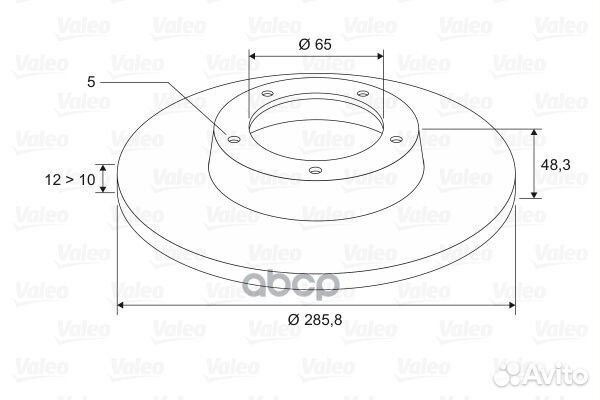 Диск торм. audi Q3 297031 Valeo