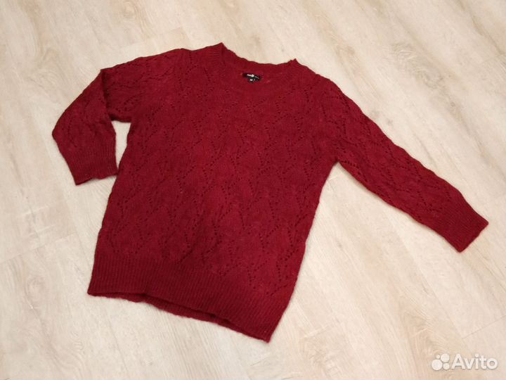 Джемпер oodji паутинка вишневый