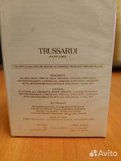 Парфюмерная вода trussardi donna