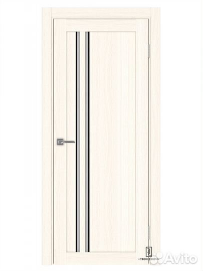 Дверь межкомнатная апс 525 (черные молдинги), ясен